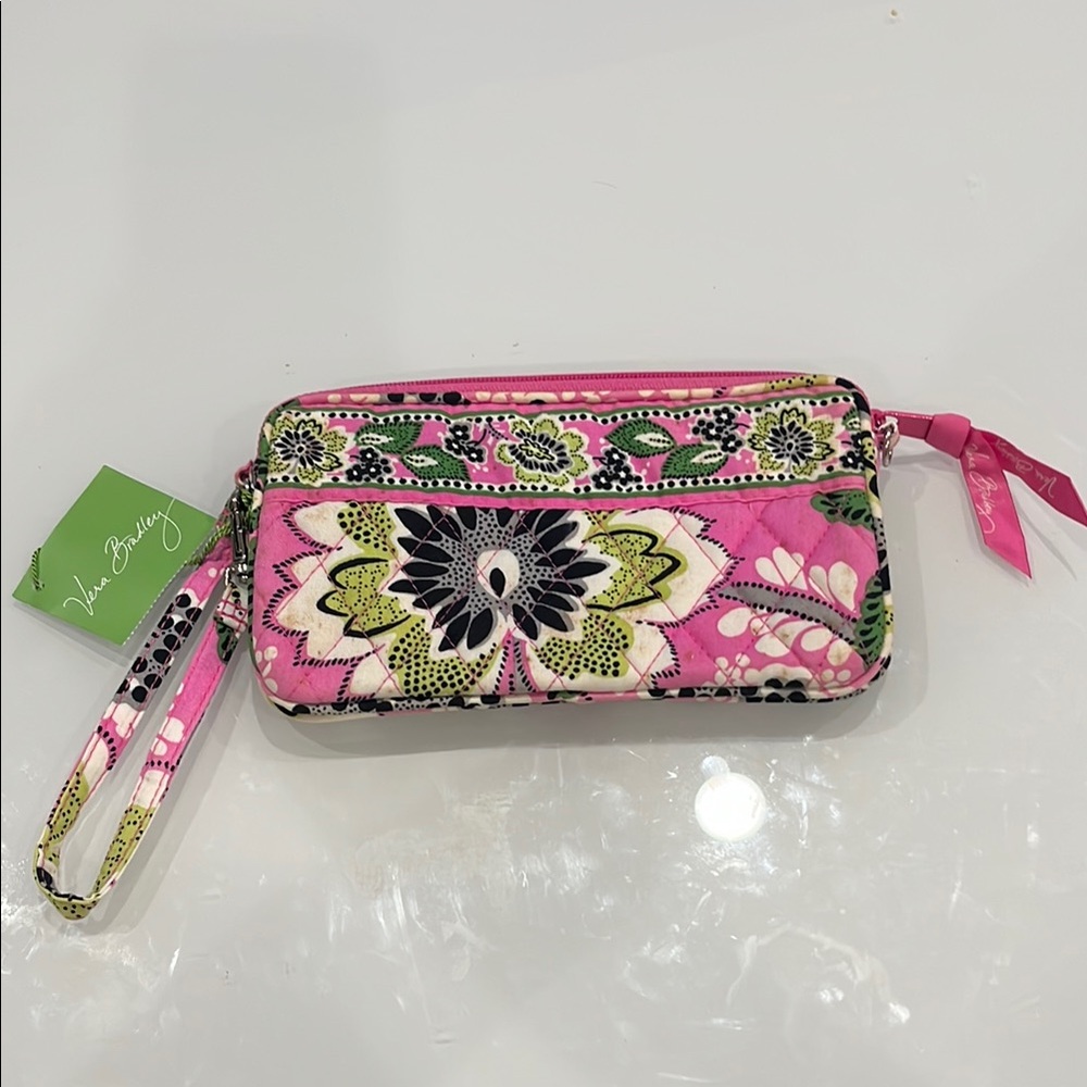 Vera Bradley Pink Floral Wristlet